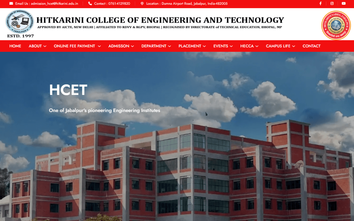 HCET - Hitkarini College of Engineering and Technology